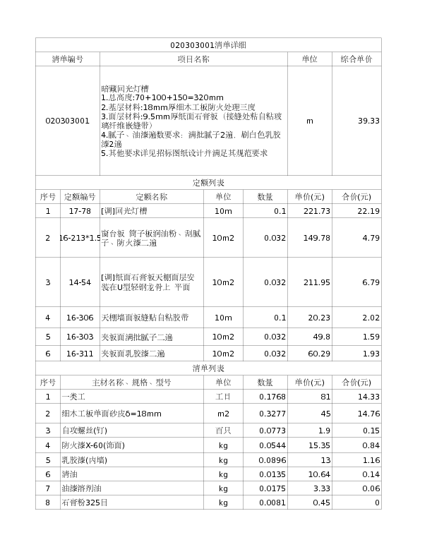 020303001  暗藏回光灯槽
