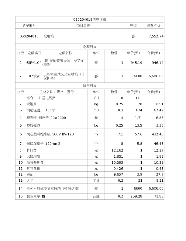 030204018  配电箱