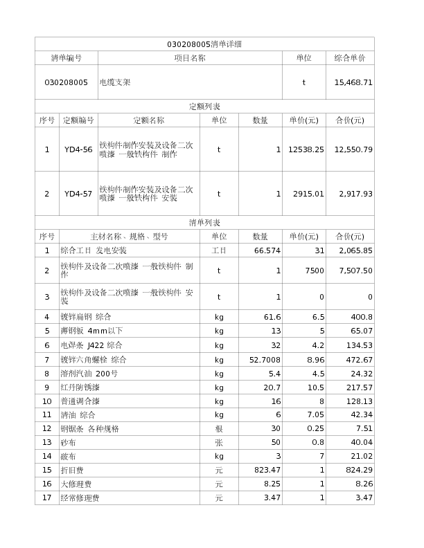 030208005  电缆支架