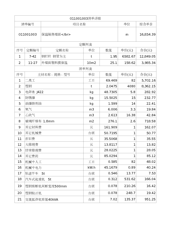 011001003  保温隔热墙面</br>