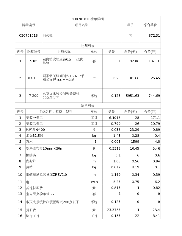 030701018  消火栓