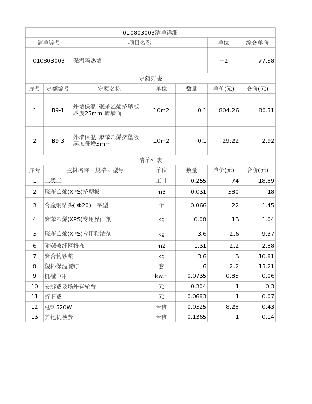 010803003  保温隔热墙