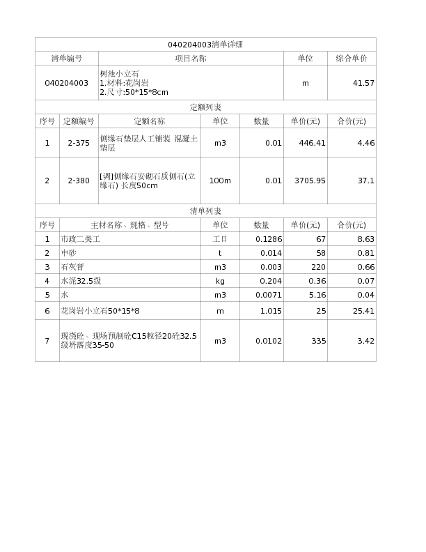 040204003  树池小立石
