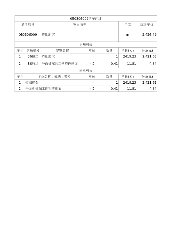 050306009  砖细地穴