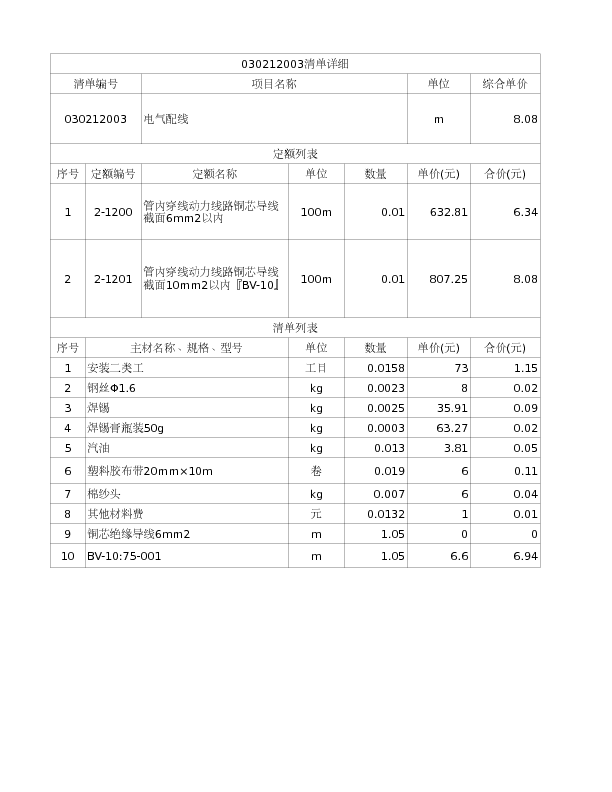 030212003  电气配线