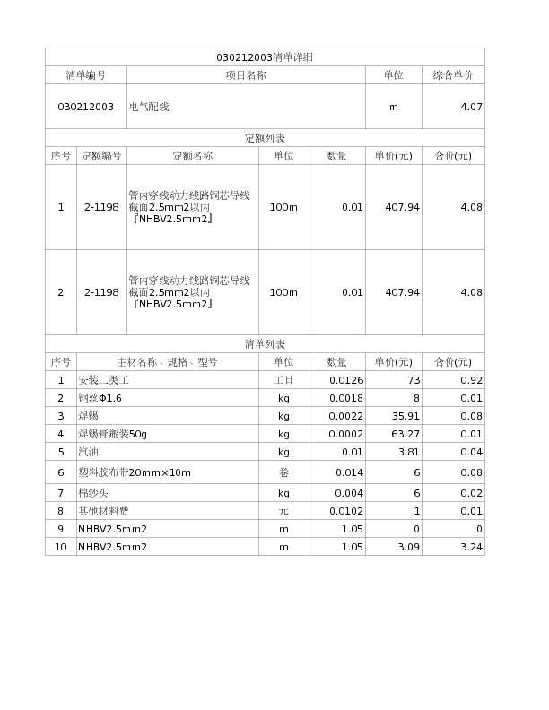 030212003  电气配线