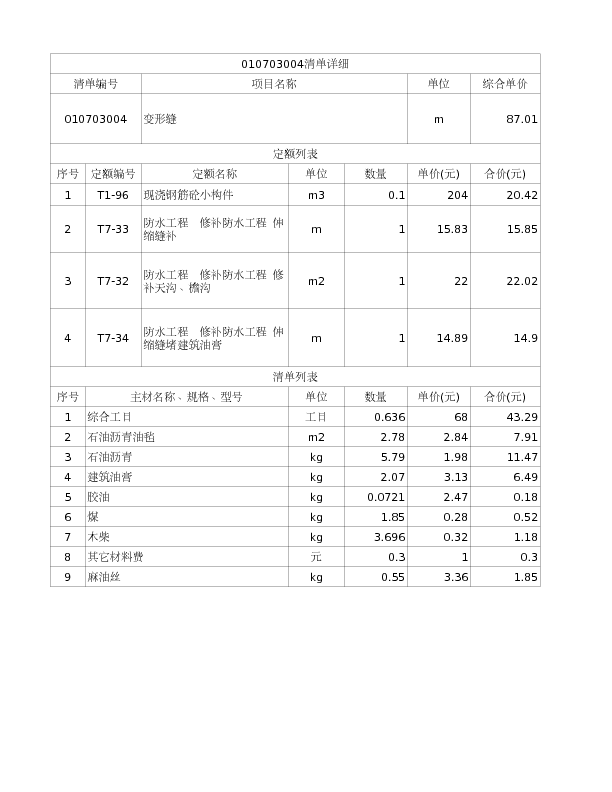 010703004  变形缝