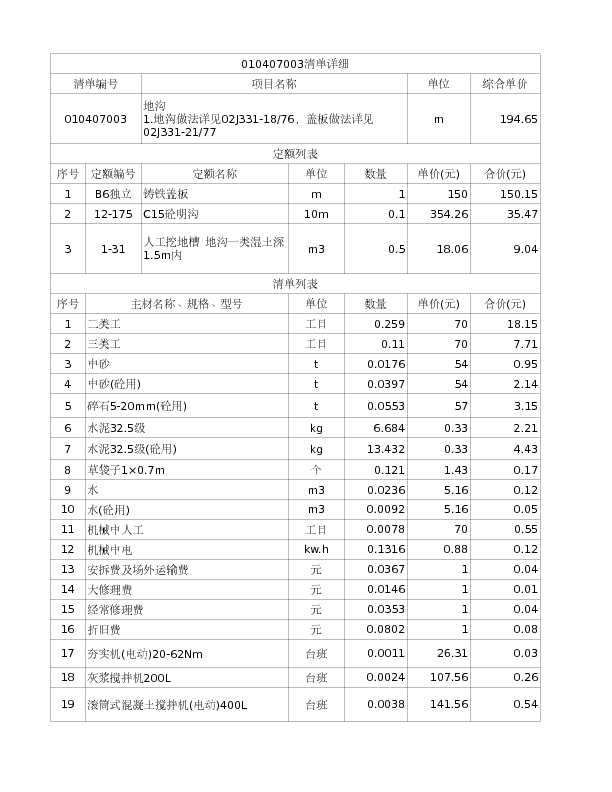 010407003  地沟