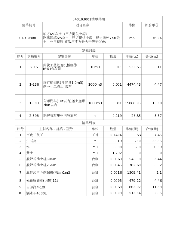 040103001  填方6%灰土（甲方提供土源）