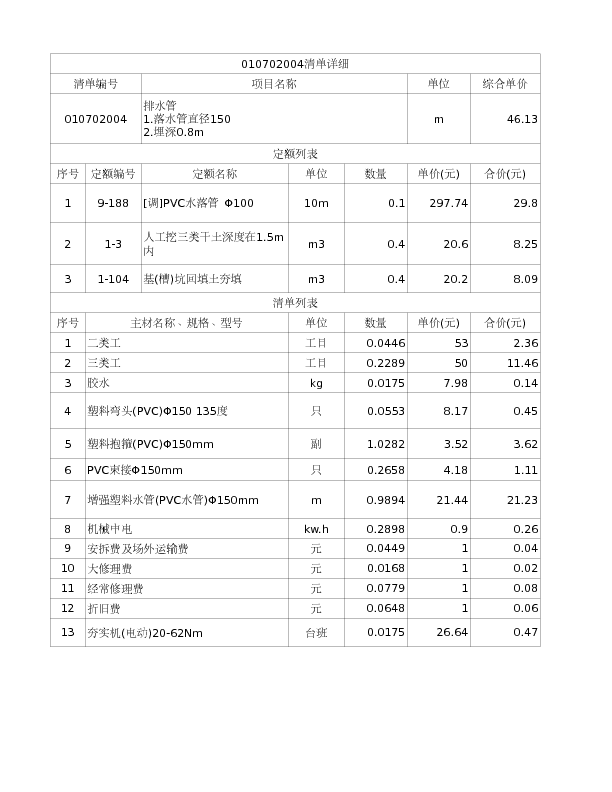 010702004  排水管