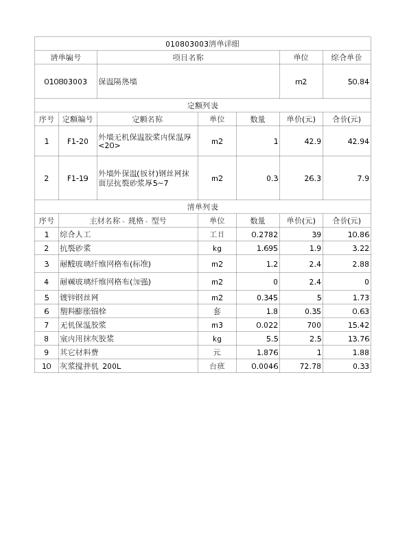 010803003  保温隔热墙