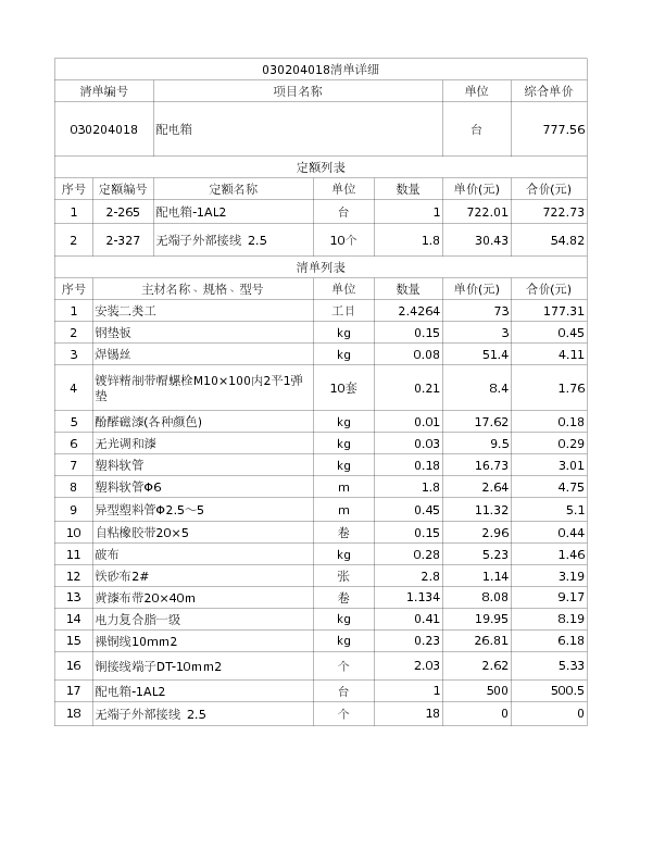 030204018  配电箱