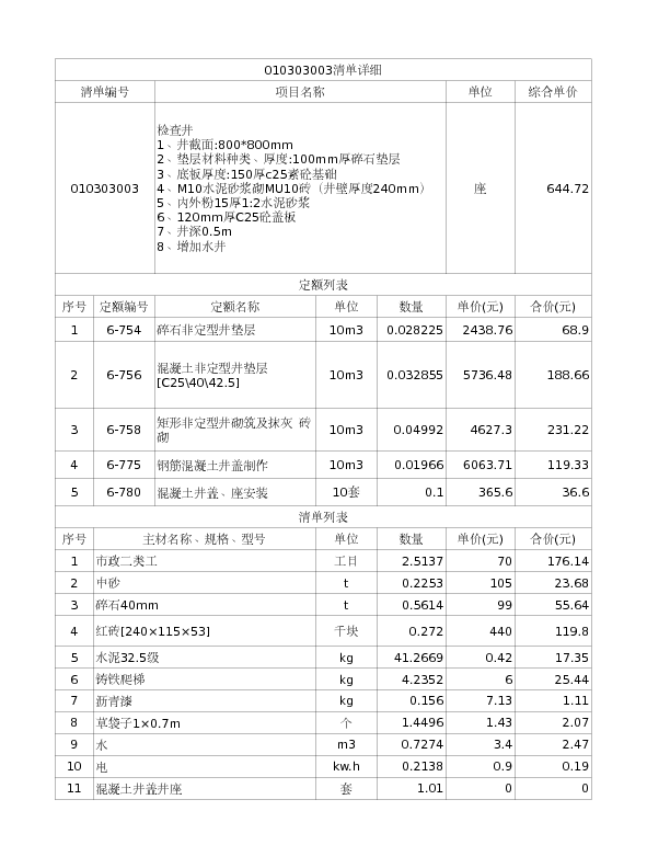 010303003  检查井