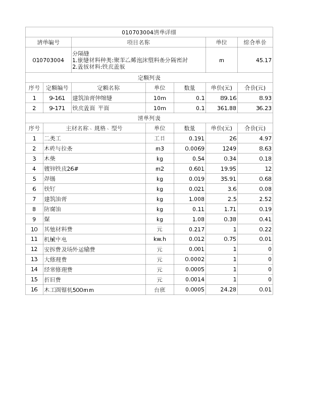 010703004  分隔缝