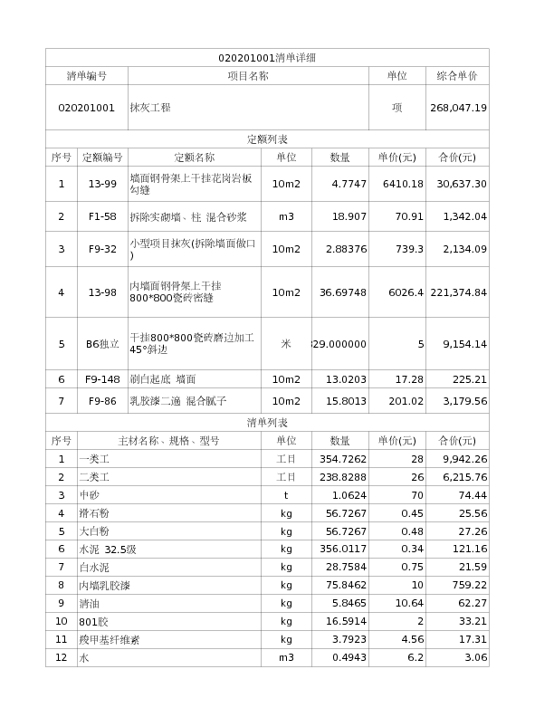 020201001  抹灰工程