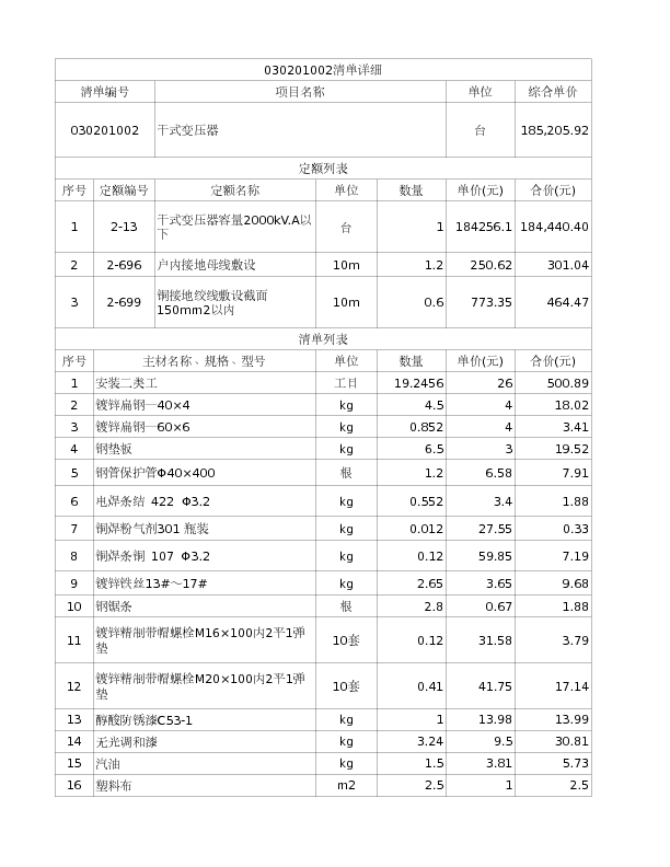 030201002  干式变压器