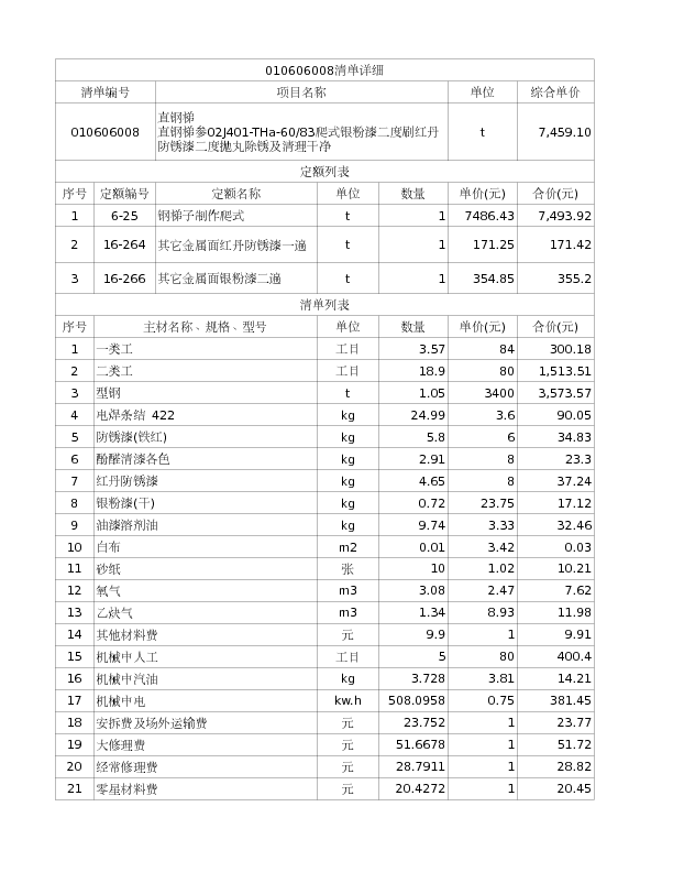 010606008  直钢梯