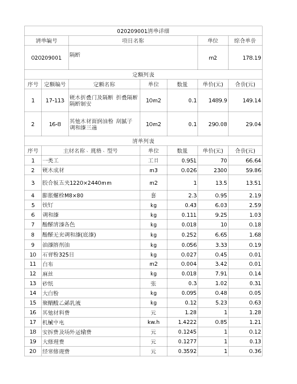 020209001  隔断