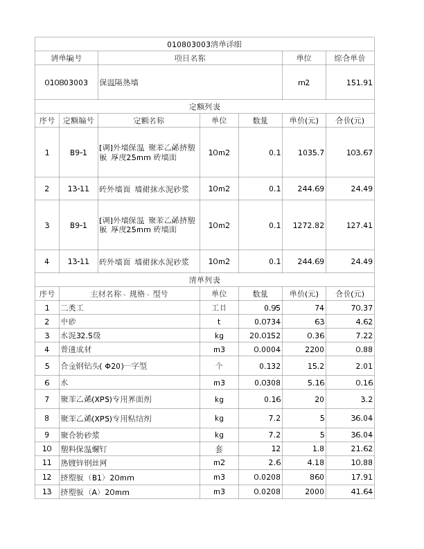 010803003  保温隔热墙