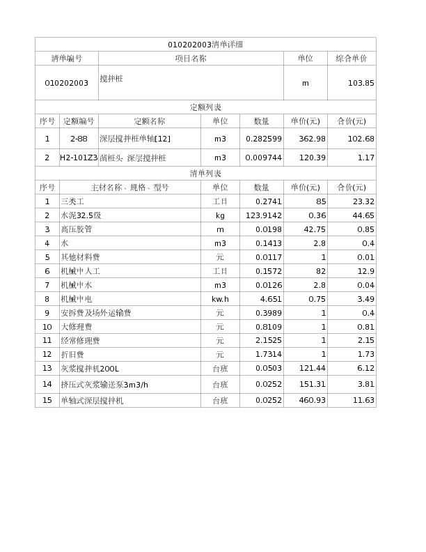010202003  搅拌桩