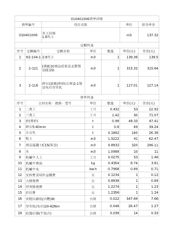 010401006  灰土回填