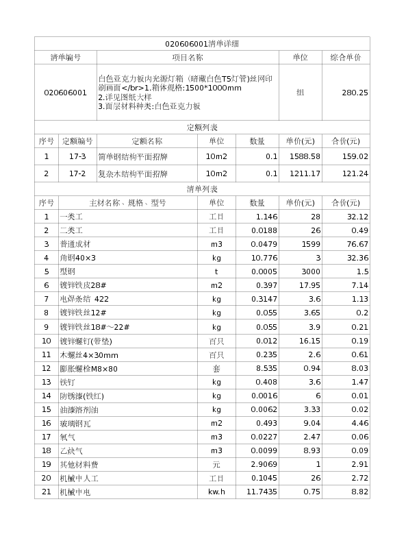 020606001  白色亚克力板内光源灯箱（暗藏白色T5灯管)丝网印刷画面</br>1.箱体规格:1500*1000mm