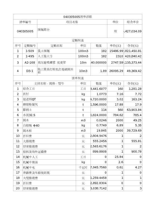 040305005  围堰部分