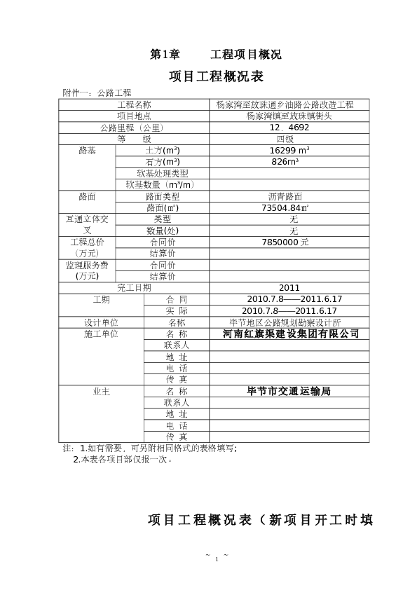 杨放路公路工程监理规划