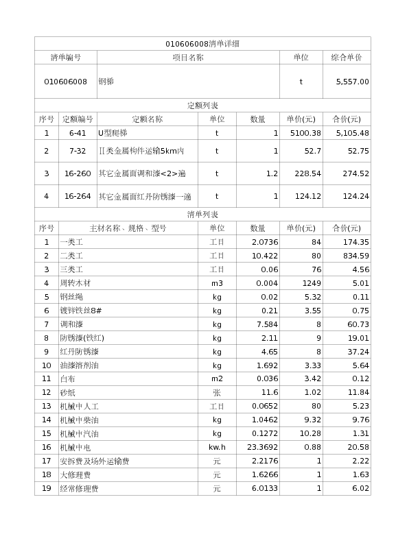 010606008  钢梯