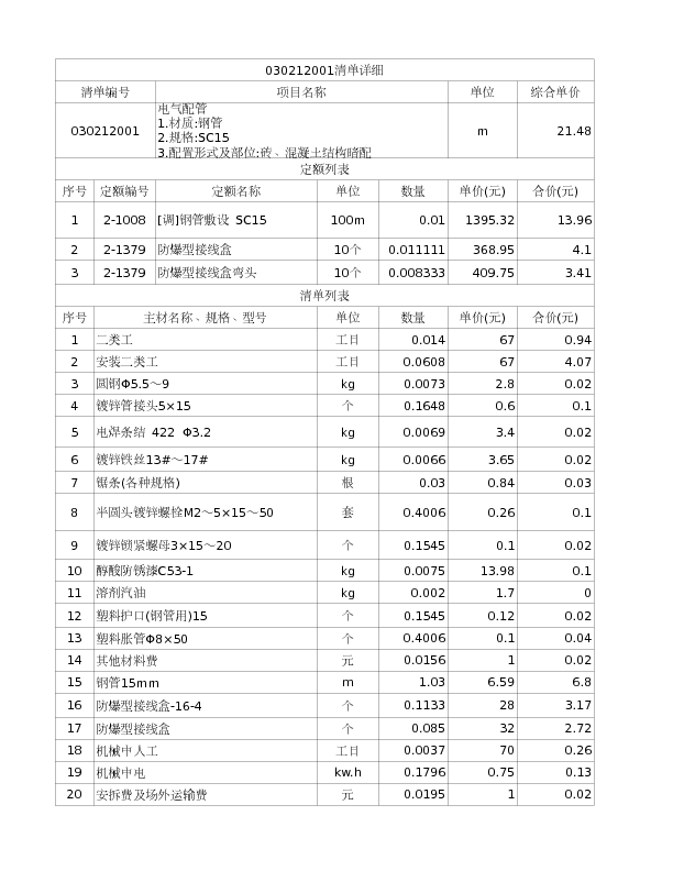 030212001  电气配管