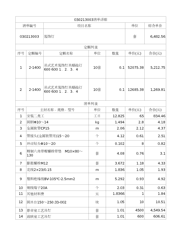 030213003  装饰灯