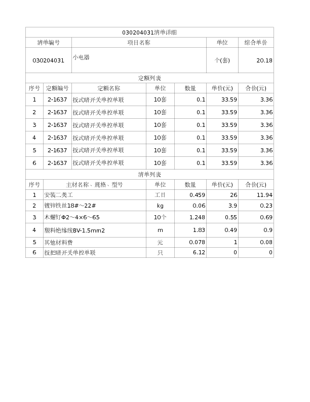 030204031  小电器
