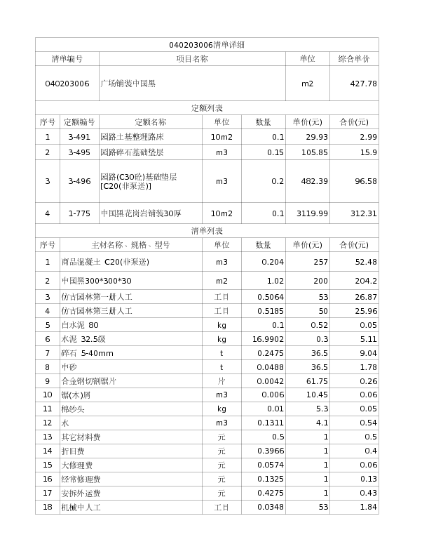 040203006  广场铺装中国黑