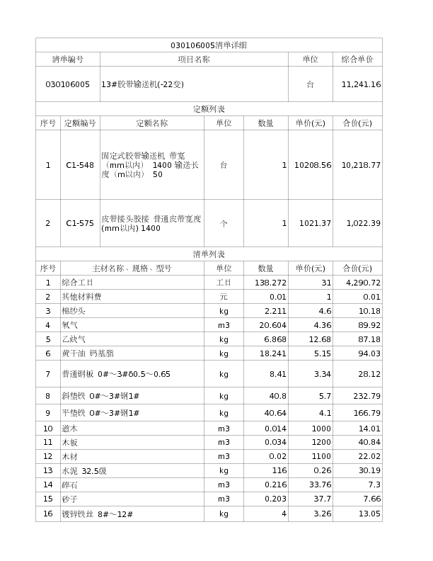 030106005  13#胶带输送机(-22变)