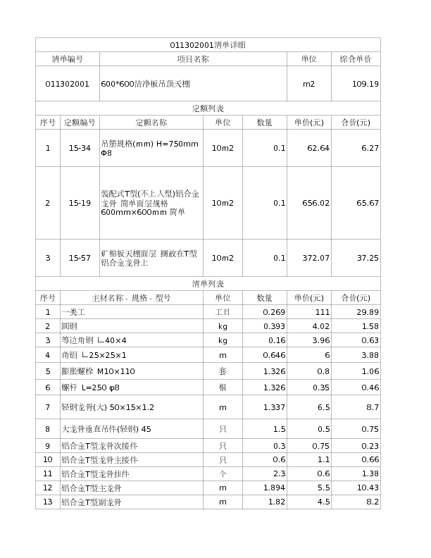 011302001  600*600洁净板吊顶天棚